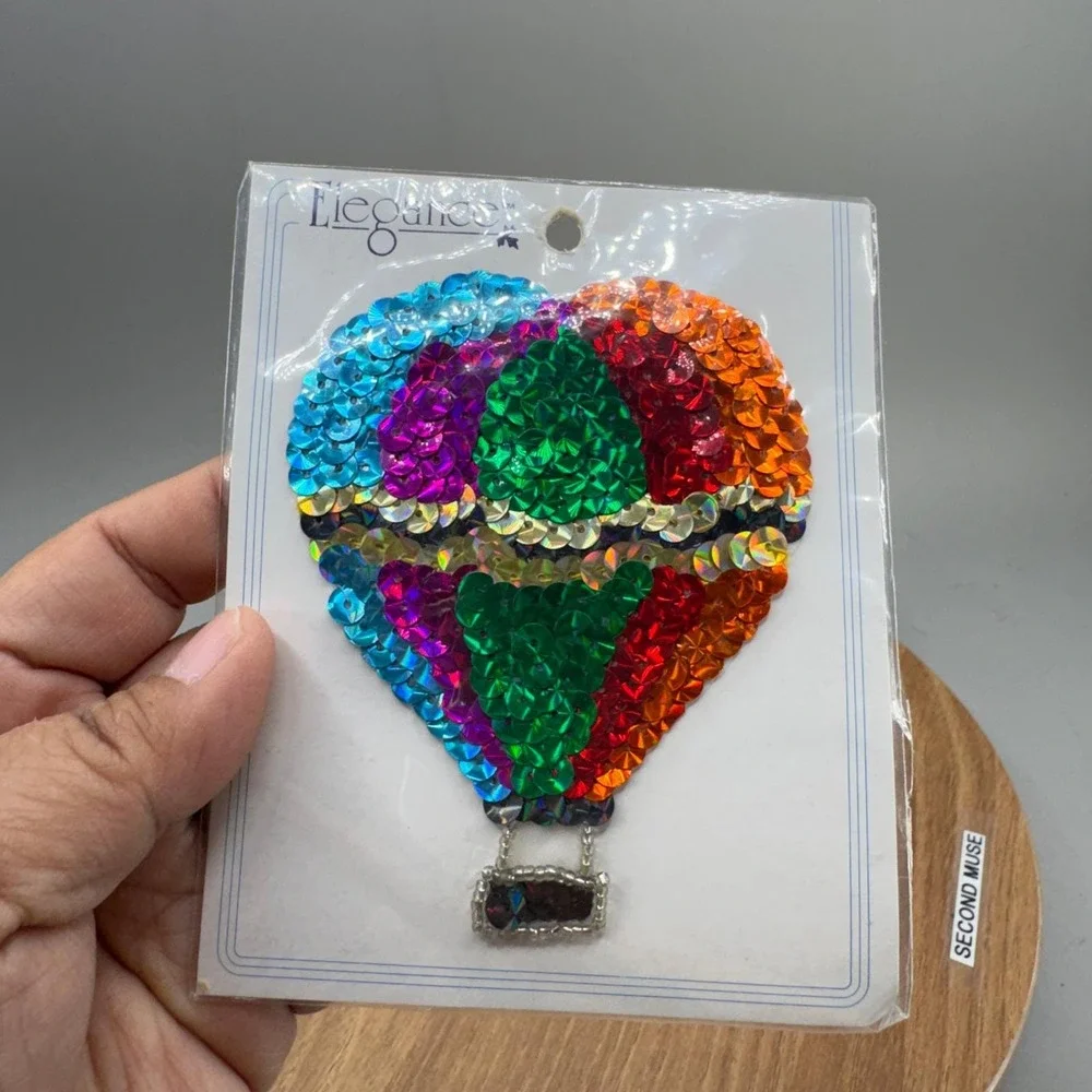 Elegance Mixed Sequin Applique Lot 6 Multicolor Vintage Wolf Balloon Clown Heart